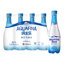 百事 AQUAFINA纯水乐苏打气泡水 410ml*12瓶