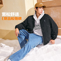 361约基奇同款羽绒夹克男装2025冬季宽松棒球服保暖加厚外套 2XL