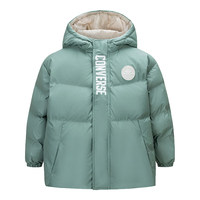 匡威 儿童装25年柔软舒适面包服保暖上衣 豆绿色 160