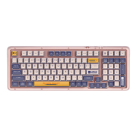 罗技（Logitech）琥珀系列K98S机械键盘无线蓝牙双模AI客制化热插拔gasket结构电竞游戏办公电脑轻音98键盘 K98S粉色-高特水蜜桃轴V3+导光柱 110颗