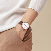 移动端：天王 昆仑系列 日历机械手表 皮带5844 男女同款