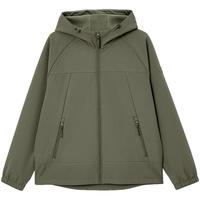 【防泼水】杰克琼斯外套男款秋宽松连帽软壳夹克户外运动上衣男装