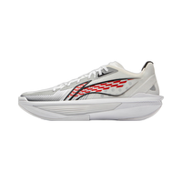 李宁 LI-NING超轻2025 元年白篮球鞋男鞋透气轻量回弹专业比赛鞋ABAV007 标准白/银色-4 42