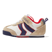  CRTARTU/卡特兔 防滑 儿童运动鞋  19 内长12.0cm 适合脚长11.0-11.4 米白灰蓝 加绒