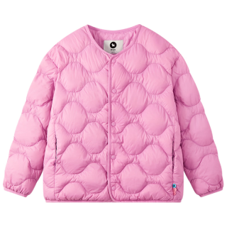 马骑顿 男童25冬户外女童内胆登山轻薄羽绒服 玫粉 140