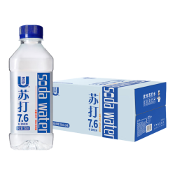 优珍 苏打水饮料 无糖无汽弱碱性水饮品水 350ml*24