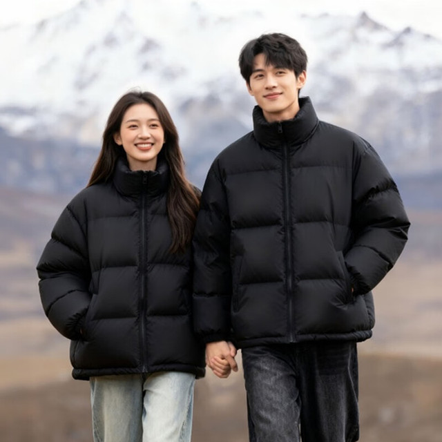 移动端、京东百亿补贴：网易严选 鸭绒超蓬羽绒服   石墨烯保暖轻量抗菌防泼水 森野绿