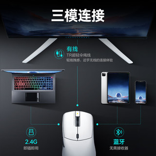  ThundeRobot/雷神 三模 游戏鼠标+机械键盘套装  白
