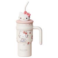Hellokitty大容量保温杯女生款高颜值凯蒂猫带吸管水杯子