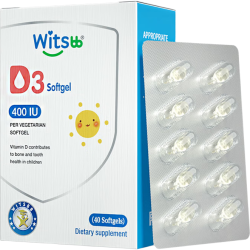 witsBB 维生素D3 0-1岁婴幼儿宝宝敏宝专研无敏原100+ 400IU  40粒