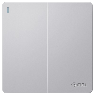 BULL 公牛 开关插座 G12系列 二开双控开关 86型面板G12K212 奶油风太空银