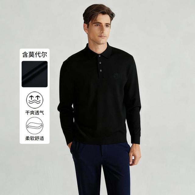 SATCHI 沙驰 秋冬男装休闲通勤POLO长袖