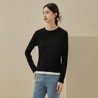 思篇 绵羊毛打底衫女士春秋季莫代尔棉高级感洋气内搭长袖t恤上衣服