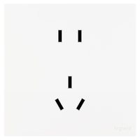 罗格朗开关插座面板 维翼系列陶瓷白色86型暗装 五孔插座