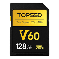 天硕（TOPSSD）v60sd卡 4K高品质SD卡 V60专业影像sd存储卡双芯高速存储卡 微单相机内存卡 128GB【260MB/S|超高性价比】