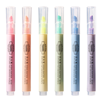 deli 得力 DL-S624 单头荧光笔 混色 6支装