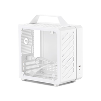 方糖机械大师 C24小方糖 ITX迷你台式手提机箱,多彩配色,塔式散热 极地白Air版