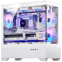 爱国者（aigo）W60 白色 游戏电脑台式主机箱 支持360水冷 M-ATX主板/四面快拆/270°海景房/支持4090显卡 W60白/无立柱海景房/MATX