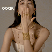 移动端：OOAK 列维斯蕾丝系列 原创银镀18K金手镯