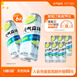 元气森林 含气苏打水无甜气泡水青柠口味330m*6罐 元气森林-含气苏打水-青柠330ml*6罐