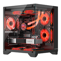  Great Wall/长城 海景房设计 M-ATX机箱 240水冷位 双面玻璃 7风扇位  黑色