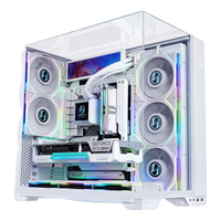 LIAN LI联力O11 Vision Compact海景房机箱全景无立柱MATX三面玻璃360水冷游戏台式电脑台式机主机箱 O11 Vision Compact 白