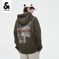 杰克琼斯秋冬男装毛衣刺绣百搭圆领长袖针织男士3 223133117E04军绿色 175/96A/M