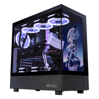 Tt(Thermaltake)钢影 透S 黑色 机箱水冷电脑主机(ATX主板/支持360水冷/270°海景房/4090显卡/9风扇位)