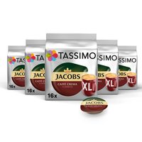 TASSIMO 胶囊Jacobs Caffè Crema Classico XL,80个咖啡胶囊,5包装,5 x 16杯