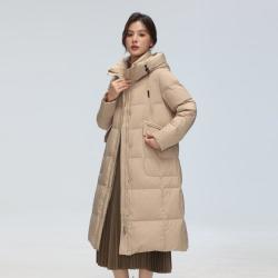 雪中飞 女式长款羽绒服冬季户外防寒保暖过膝廓形羽绒外套女