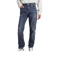 Lee【张凌赫代言】舒适锥形磨毛中蓝色显瘦男保暖牛仔裤休闲潮流 中蓝色 31