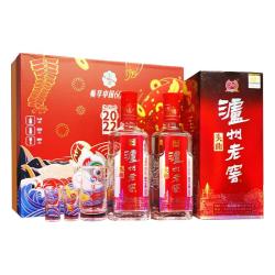 泸州老窖头曲万事开好头礼盒装52度500ml*2 精美酒具
