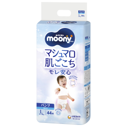 moony 畅透系列 拉拉裤 L44片 男宝宝