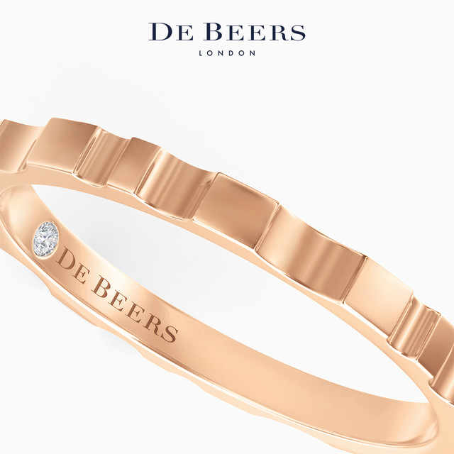 DE BEERS 戴比尔斯 RVL 18K玫瑰金戒指 规格46 R10400700
