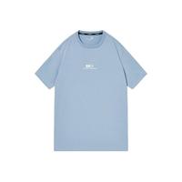 乔丹QIAODAN短袖T恤男士夏季棉透气速干针织上衣 天羽蓝 5XL