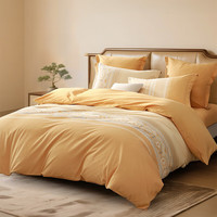 水星家纺 出品百丽丝套件 秋冬磨毛套件三/四件套居家床单被套床上用品 北欧 全棉磨毛&吸湿发热