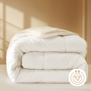 水星家纺 A类澳洲进口 100%羊毛被 加厚冬被 200*230cm（约8-9斤重）