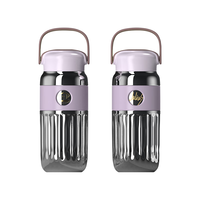 大嘴猴（PAUL FRANK）保温杯咖啡杯男女士茶水杯子儿童 水晶紫500ml 水晶紫 500ml (提手+旋盖+大茶仓)