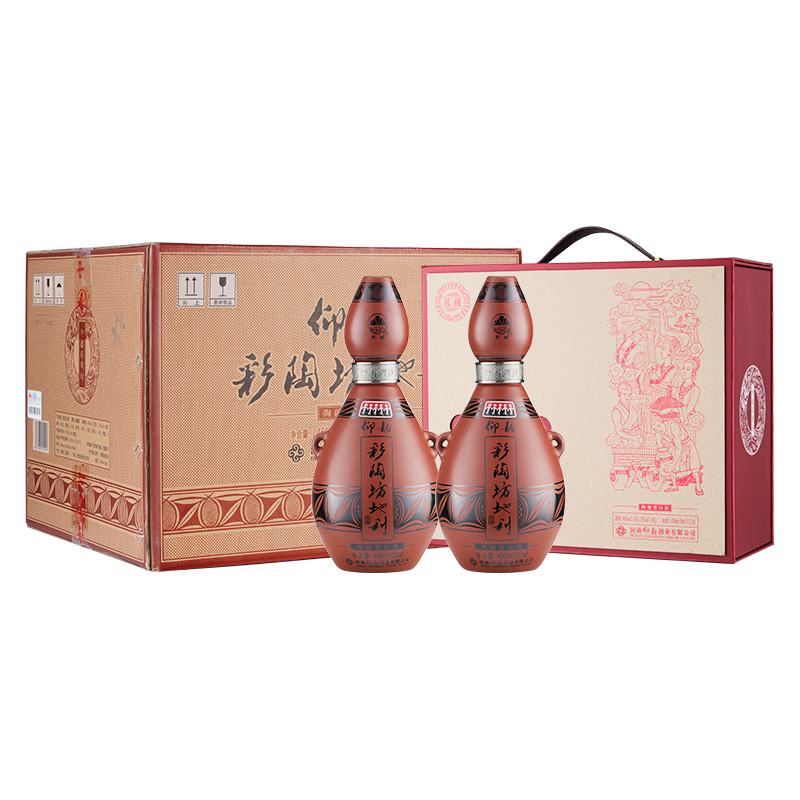  彩陶坊 纯粮食酒 白酒+礼盒  46度+70度 礼盒装 陶融型 550ml