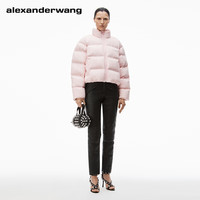 alexanderwang 女士短款徽标羽绒服外套 浅粉色 XS