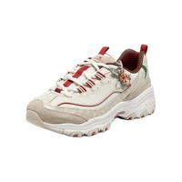 斯凯奇（Skechers）圣诞系列老爹鞋麋鹿增高复古休闲运动女鞋 自然色/多彩色/NTMT 37.5