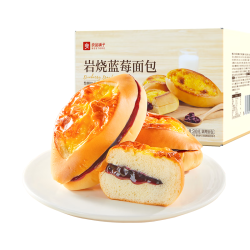 良品铺子 岩烧蓝莓面包 500g 盒装