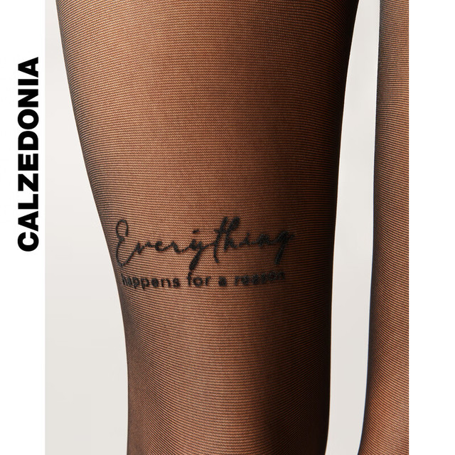 Calzedonia 时尚植绒印花文字连裤袜 MODC2195