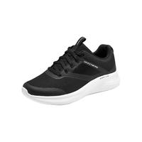 SKECHERS 斯凯奇 男女跑步鞋2023年春季新款轻便低帮绑带舒适运动鞋149998 黑色/白色/BKW 35