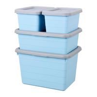振兴 塑料储物箱 四件套 横纹/浅蓝色