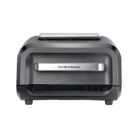 汉美驰 Hamilton Beach多功能锅家用6L大容量无油烟电炸锅专业牛排机多功能空气料理机 黑色