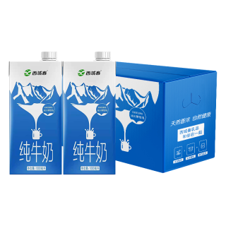 88VIP：西域春 纯牛奶1L*6盒整箱 营养早餐奶家庭分享装 商用奶茶咖啡专用