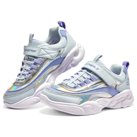 Skechers斯凯奇儿童运动鞋秋冬镭射熊猫鞋轻便防滑大童男女跑步鞋302576L 浅蓝色/薰衣草色/LBLV 35码