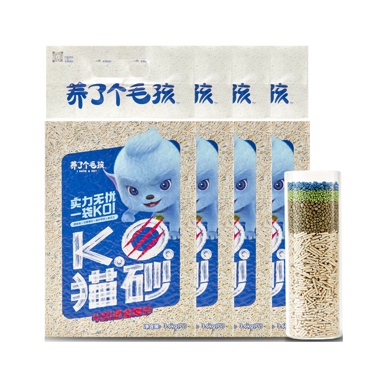  养了个毛孩 除臭 猫砂  KO混合猫砂丨3.6kg*12袋