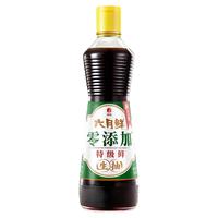 六月鲜 零添加特级鲜生抽500ml0%添加防腐剂仅5种原料炒菜家用酱油